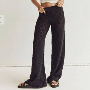 DISSH—SORRENTO BLACK CROCHET PANTS